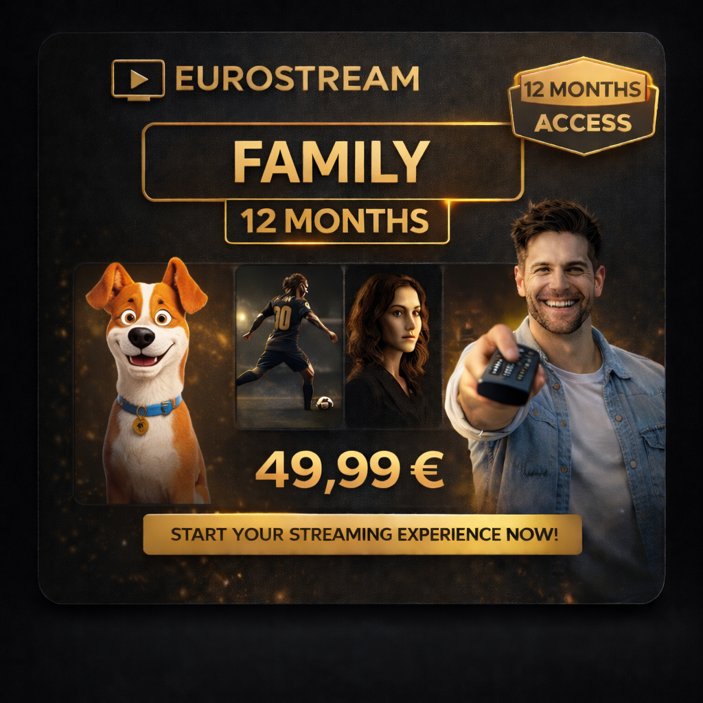 Eurostream Family Max – 12 Months (3 Users)